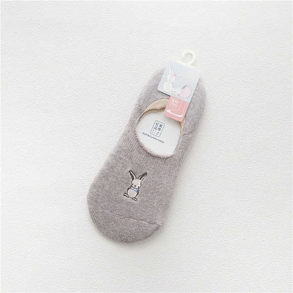 5 Pairs Women Rabbit No Show Ankle Socks - Picture 7 of 8